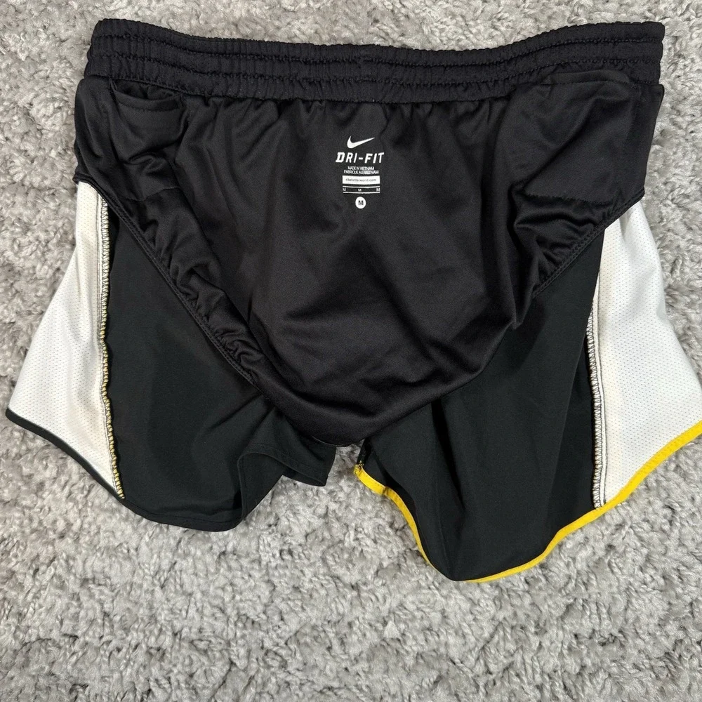 Nike Women's Tempo Shorts Livestrong Size M 467936-038 Dri-Fit Yellow Black‎